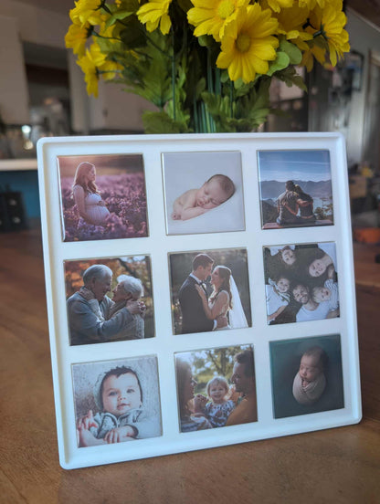 Cadre magnétique blanc et 9 aimants 2x2