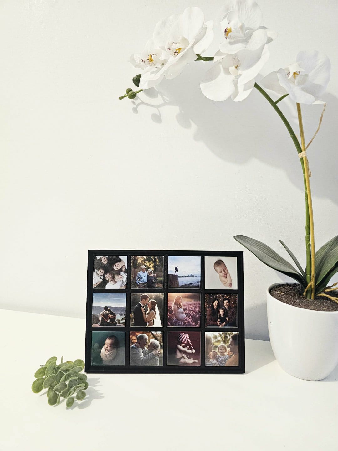 Cadre magnétique noir et 12 aimants 2x2