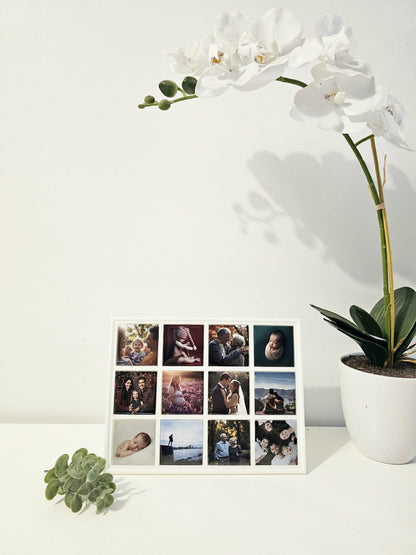 Cadre magnétique blanc et 12 aimants 2x2