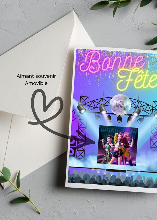 Carte d'Anniversaire 3.0 K-POP Demon Hunters