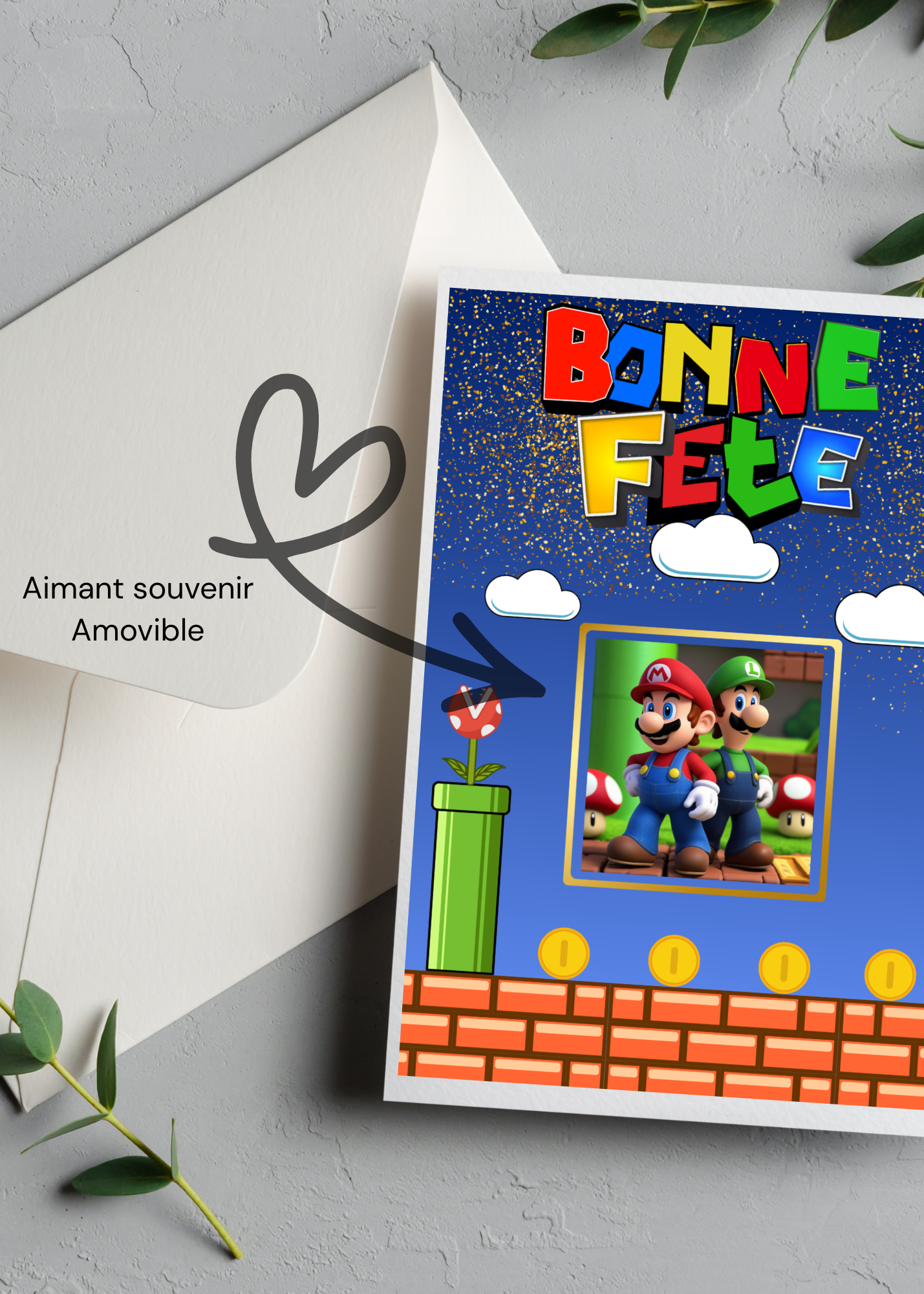 Carte d'Anniversaire 3.0 Mario Bros