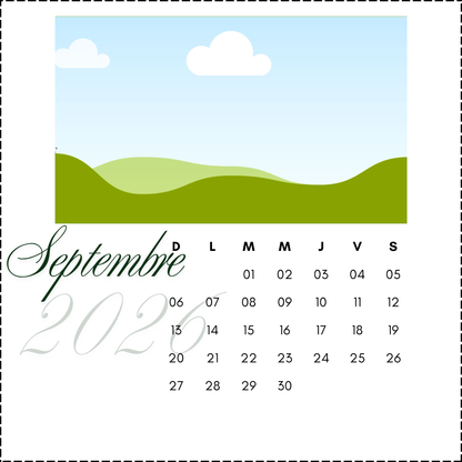 Calendrier personnalisé de bureau