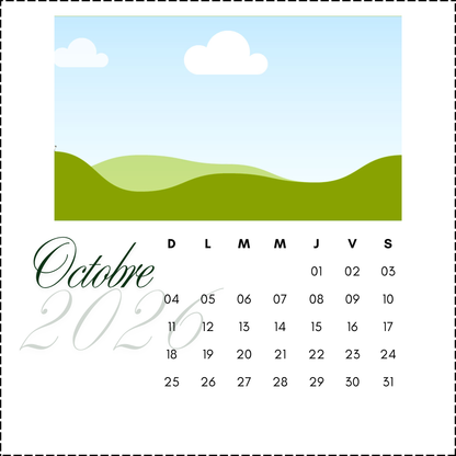 Calendrier personnalisé de bureau