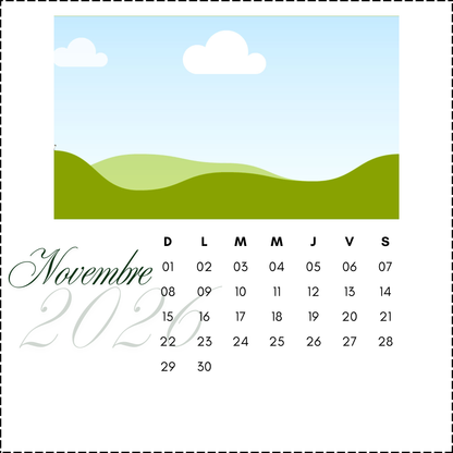 Calendrier personnalisé de bureau