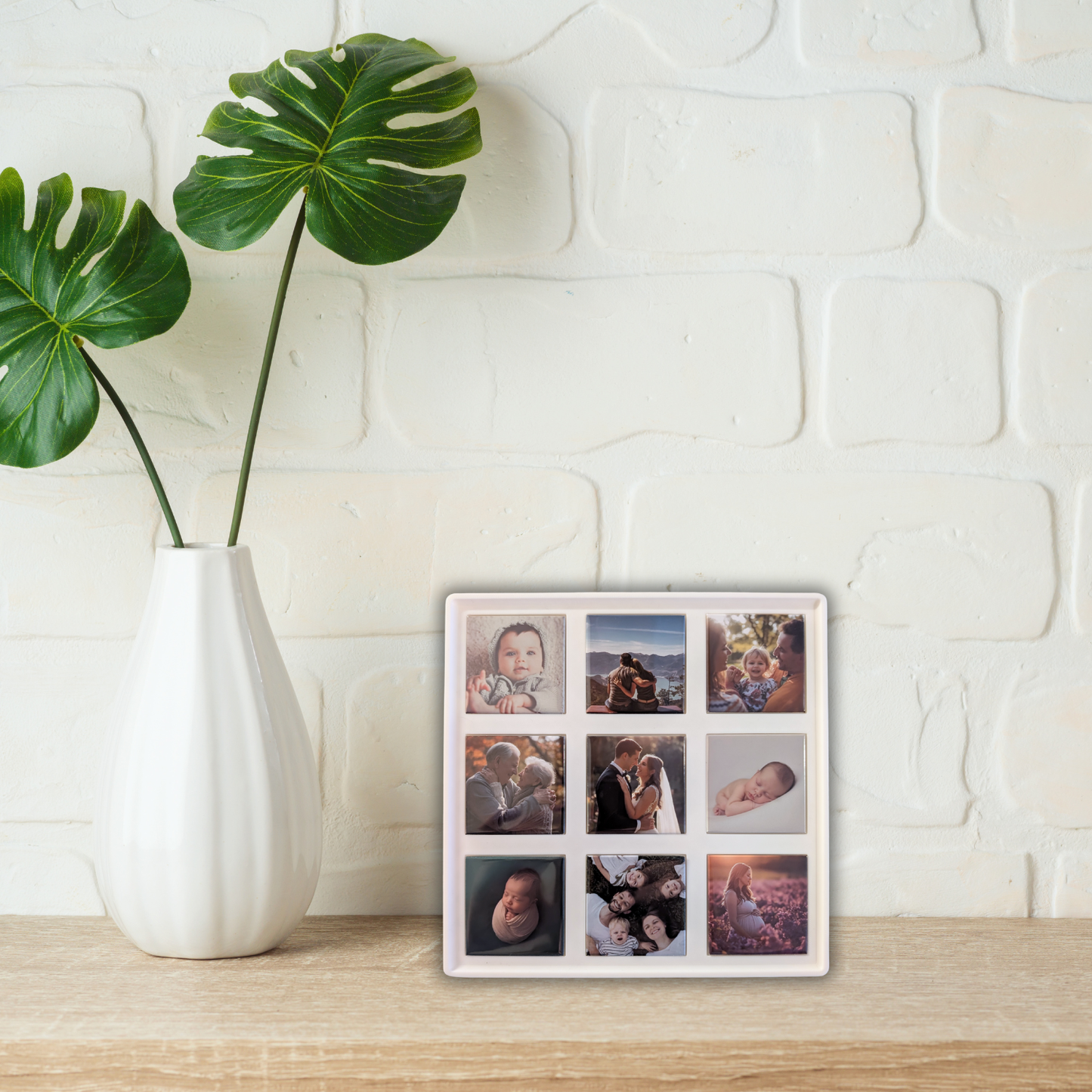 Cadre magnétique blanc et 9 aimants 2x2