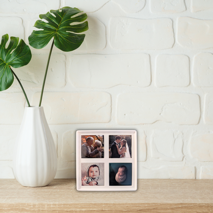 Cadre magnétique blanc et 4 aimants 2x2