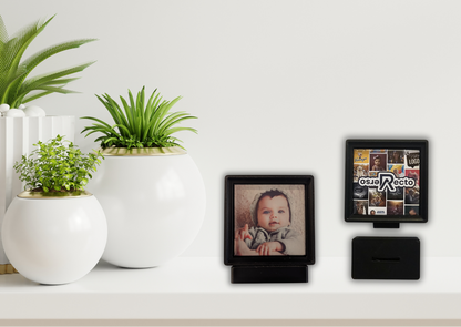 Cadre magnétique noir et 1 aimant 2x2