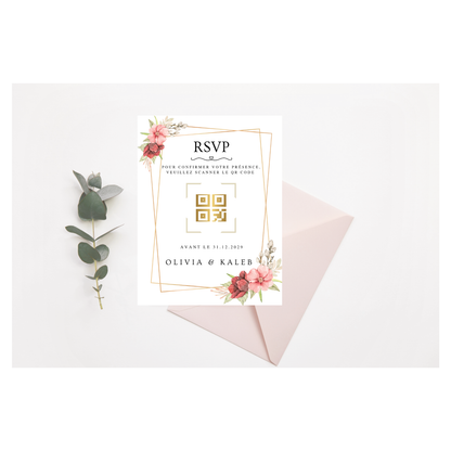 Carte d'invitation de Mariage