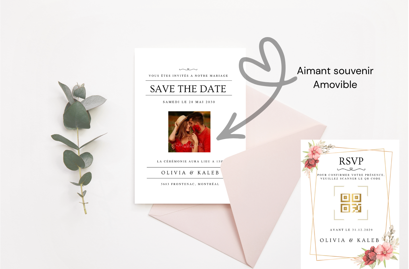 Carte d'invitation de Mariage