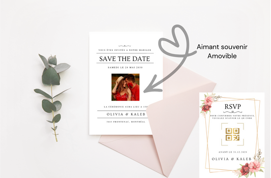 Carte d'invitation de Mariage