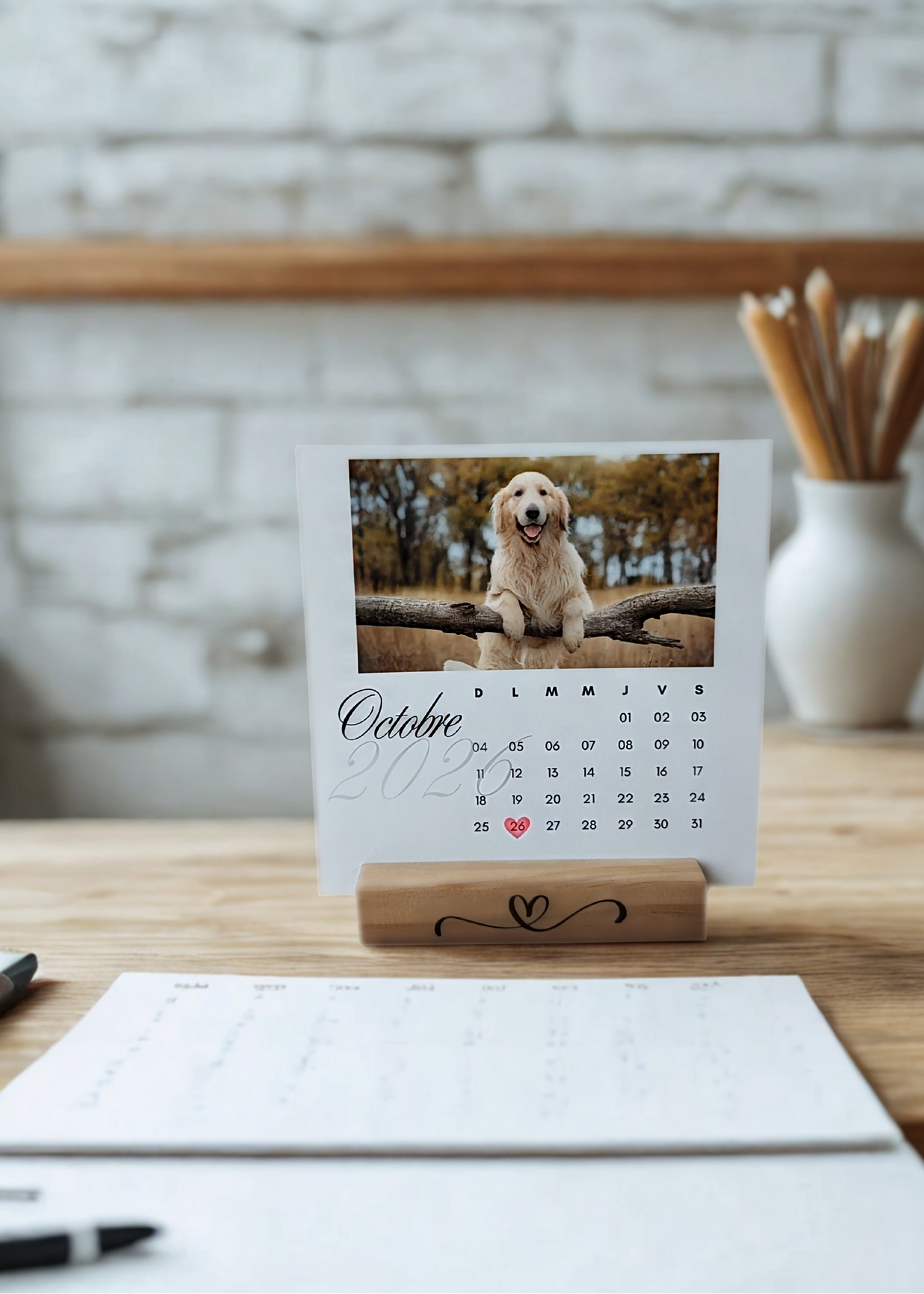 Calendrier personnalisé de bureau
