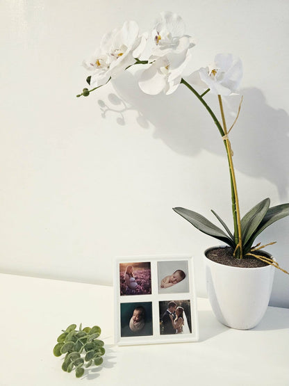 Cadre magnétique blanc et 4 aimants 2x2