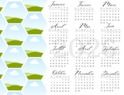 Calendrier personnalisé aimanté